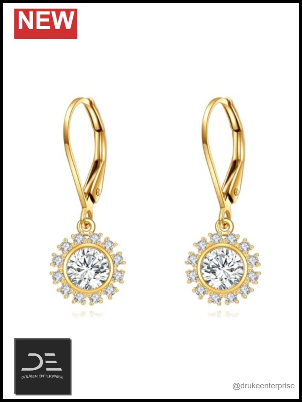 14K Solid Yellow Gold Filigree Leverback Earrings Real Gold Dangle Jewelry